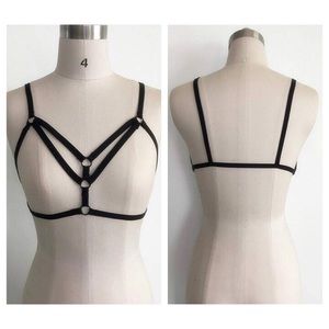 Harness “Cage” Strappy Hollow Bra Bustier-NWOT